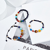 3Pcs 3 Styles Natural & Synthetic Mixed Gemstone & Plastic Beaded Stretch Bracelet & Braided Bead Bracelet BJEW-AN0001-28-7