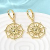 Sun Brass Hoop Earrings EJEW-H180-30C-G-3
