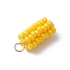 Glass Seed Beaded Corn Pendants PALLOY-MZ01108-4