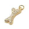 Brass Micro Pave Cubic Zirconia Pendants KK-H529-19G-2