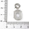 Brass Micro Pave Cubic Zirconia Pendants KK-K413-08P-3