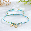 Religion Brass & Natural Shell Charm Bracelets KR4902-3-1