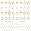 20Pcs 2 Styles Brass Spring Ring Clasps KK-YW0004-53-1
