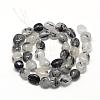 Natural Black Rutilated Quartz Beads Strands G-R445-6x8-18-2