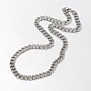 Tarnish Resistant 304 Stainless Steel Double Link Chain Necklace STAS-L127-02P-1