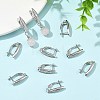 SHEGRACE Brass Micro Pave Cubic Zirconia Hoop Earring Findings XGRQ79867-941P-4