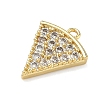 Brass Micro Pave Cubic Zirconia Pendants KK-C254-03G-2