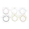 Adjustable Glass Seed & Natural Gemstone Beads Slider Bracelets for Women BJEW-JB13634-2