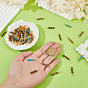 80Pcs 8 Styles Natural & Synthetic Gemstone Pendants PALLOY-FH00208-3
