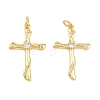 Brass Micro Pave Clear Cubic Zirconia Pendants CU-CBA48B8-01G-F-1