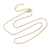 0.8MM Brass Box Chain Necklaces NJEW-G341-02G-4