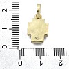 Brass Micro Pave Clear Cubic Zirconia Cross Pendants KK-V010-31G-3