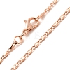 1.5mm Rack Plating Brass Oval Link Chain Necklaces for Women Men MAK-L044-25RG-2