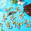 Alloy Resin Polygon Keychains KEYC-TADJ0002-03G-Q-4