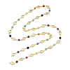 Natural & Synthetic Mixed Gemstone Handmade Round Beaded Chains AJEW-JB01653-02-1