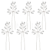 6Pcs Alloy Rhinestone Hair Sticks for Women OHAR-FG0001-08S-1