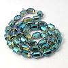 Electroplated Glass Beads EGLA-E006-02-2