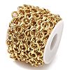 304 Stainless Steel Textured Ring Link Chains CHS-K023-11B-G-2