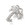 Brass Micro Pave Clear Cubic Zirconia Charms KK-A302-05P-2