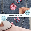 20Pcs Polyester Embroider Self-adhesion Thread Iron on/Sew On Patches PATC-TAC0004-09-6