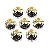 Halloween Printed Natural Wood Beads WOOD-T021-75-1