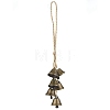 Iron Bell Pendant Decorations HJEW-JM02176-4