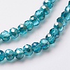 Electroplate Glass Beads Strands EGLA-F124-HR-B01-3