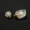 Natural Quartz Crystal Perfume Bottle Pendants G-D058-11G-03-5