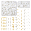 2Pcs 2 Style Letter & Number Silicone Pendant Molds DIY-TA0005-69-2