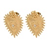 Valentine's Day 304 Stainless Steel Rhinestone Stud Earrings for Women LS-EJEW-L315-02G-3