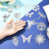 15Pcs 15 Styles 201 Stainless Steel Links Connector Charms STAS-YW0011-13-4