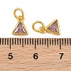 Brass Pave Cubic Zirconia Charms CU-CBA3D67-10G-4