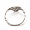 304 Stainless Steel Hollow Out Butterfly Wing Finger Ring for Women RJEW-K239-13P-2