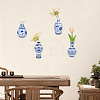 4Pcs 4 Styles Porcelain Artificial Flower Hanging Vase AJEW-OC0005-85B-5