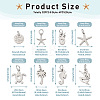 32pcs 8 Style Rack Plating Alloy Pendants FIND-EL0001-04-3