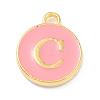 Golden Plated Alloy Enamel Charms X-ENAM-Q437-14C-1