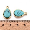 Synthetic Turquoise Teardrop Pendants STAS-N109-210C-G-3