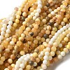 Natural Yellow Jade Beads Strands G-F591-17-6MM-2