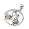 Natural Shell Pendants SSHEL-XCP0001-12-2