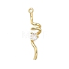 Brass with Cubic Zirconia Pendants KK-Q048-02G-1