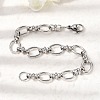 201 Stainless Steel Oval Link Chain Bracelets for Men STAS-T077-05P-2