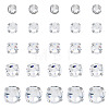 100Pcs 5 Styles Flat Round Sew on Rhinestone KK-TA0008-97-1