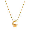 304 Stainless Steel Alphabet Pendant Necklaces for Men and Women GP1122-3-1