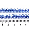 Electroplate Transparent Glass Beads Strands EGLA-A035-T6mm-A14-4