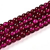 Spray Painted Crackle Glass Beads Strands CCG-Q002-6mm-08-1