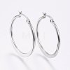 Tarnish Resistant 304 Stainless Steel Hoop Earrings EJEW-F105-21P-1