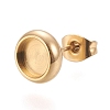 Ion Plating(IP) 304 Stainless Steel Stud Earring Settings X-STAS-K202-05B-G-2