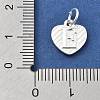 925 Sterling Silver Heart with Capital Letter Charms STER-S009-13E-S-3