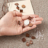 Coconut Brown Wood Stud Earring Findings EJEW-TA0010-06P-18