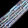 Electroplate Transparent Glass Beads Strands EGLA-Q132-02A-E01-1
